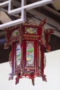 Wood lantern in Chinese classical garden